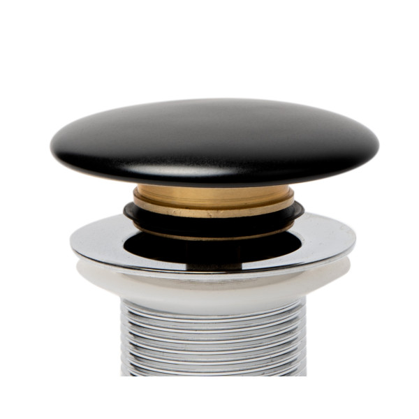 ALFI brand AB8055 Ceramic Mushroom Top Pop Up Drain for Sinks without Overflow