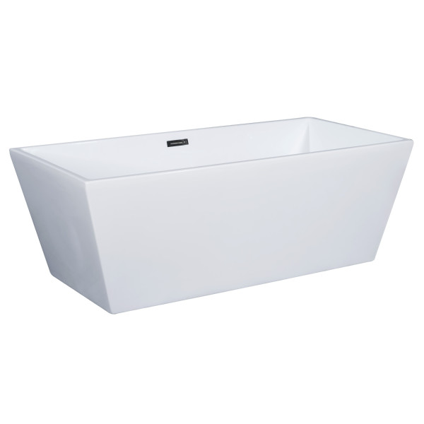 ALFI brand AB8832 67 Inch White Rectangular Acrylic Free Standing Bathtub