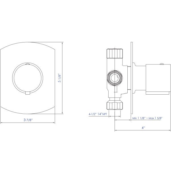 ALFI brand AB9101 Modern Round 3 Way Shower Diverter