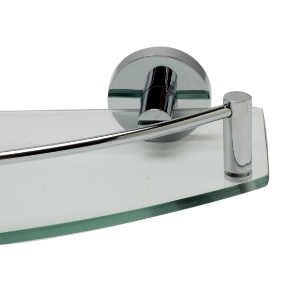 ALFI brand AB9547 Polished Chrome Wall Mounted Glass Shower Shelf