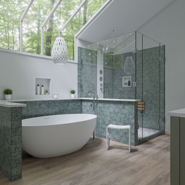 ALFI brand AB9941 67" White Oval Solid Surface Smooth Resin Soaking Bathtub