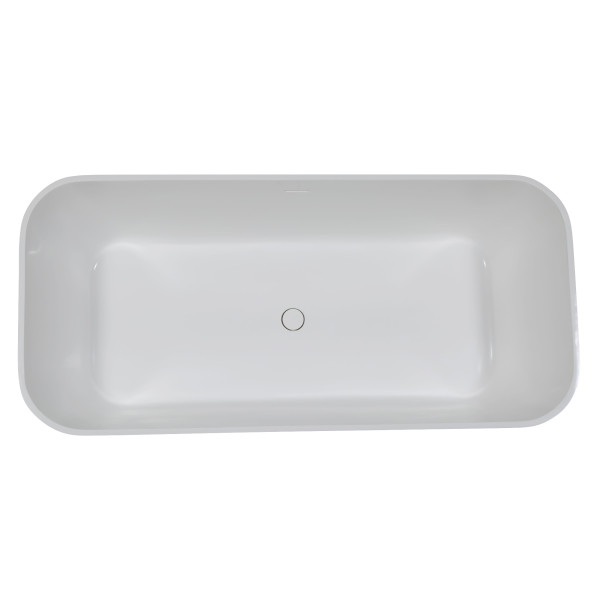 ALFI brand AB9952BM Rectangular Solid Surface Resin Soaking Bathtub