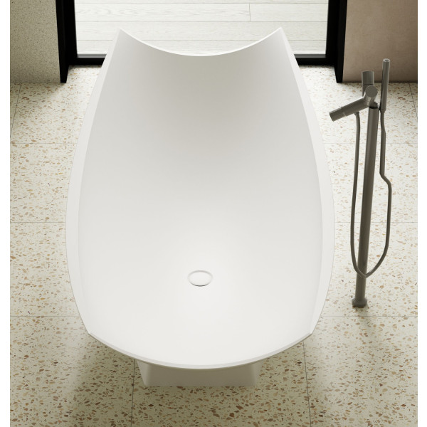 ALFI brand AB9992 Solid Surface Resin Free Standing Hammock Style Bathtub