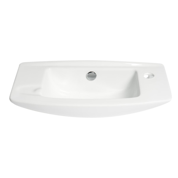 ALFI brand ABC115 White 20" Small Wall Mounted Ceramic Sink with Faucet Hole