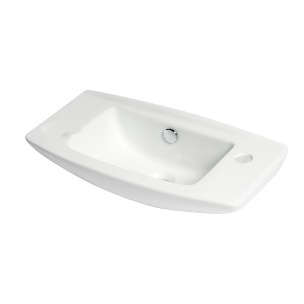ALFI brand ABC115 White 20" Small Wall Mounted Ceramic Sink with Faucet Hole