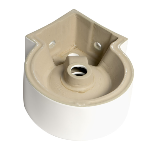 ALFI brand ABC121 White 17" Tiny Corner Wall Mounted Ceramic Sink + Faucet Hole