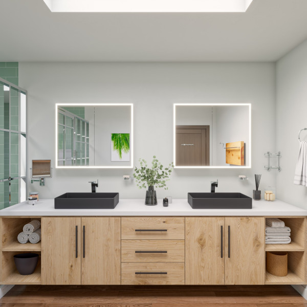 ALFI brand ABC902 24" Modern Rectangular Above Mount Ceramic Sink