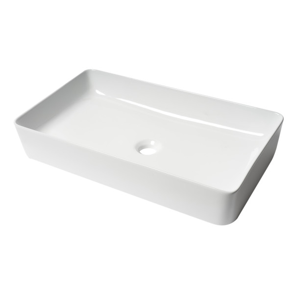 ALFI brand ABC902 24" Modern Rectangular Above Mount Ceramic Sink