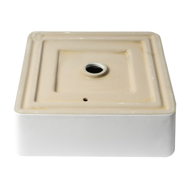 ALFI brand ABC903 16" Modern Square Above Mount Ceramic Sink