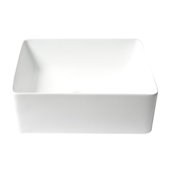 ALFI brand ABC903 16" Modern Square Above Mount Ceramic Sink