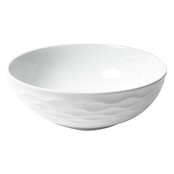 ALFI brand ABC909 White 17" Decorative Round Vessel Above Mount Ceramic Sink