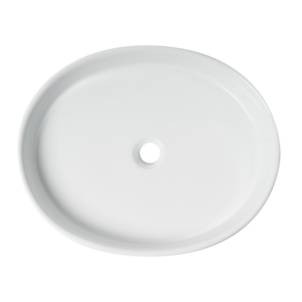 ALFI brand ABC911 White 22" Oval Above Mount Ceramic Sink