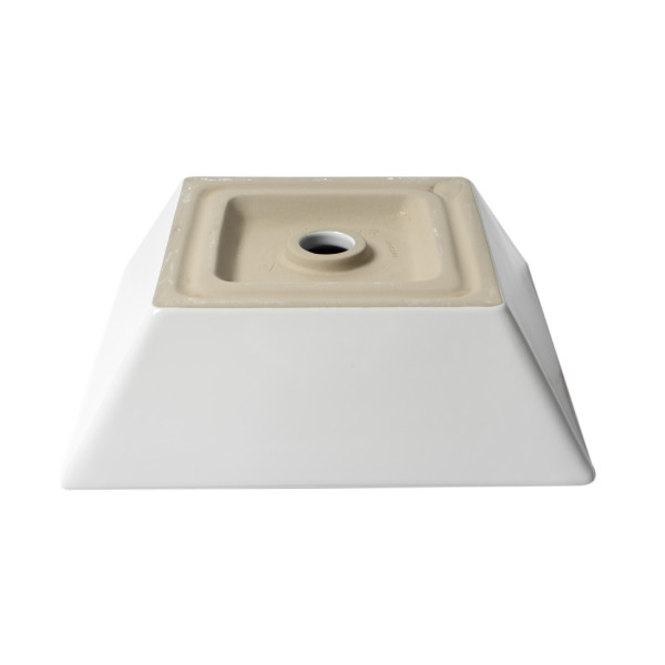 ALFI brand ABC912 White 17" Square Above Mount Ceramic Sink