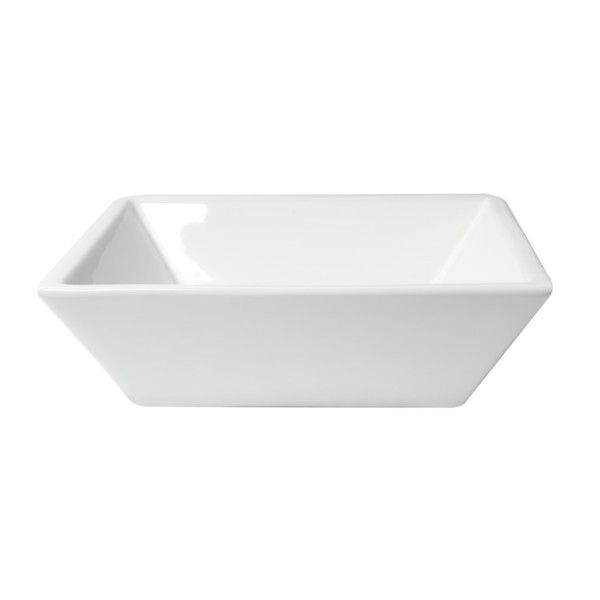 ALFI brand ABC912 White 17" Square Above Mount Ceramic Sink