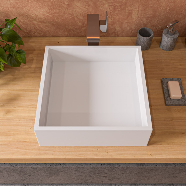 ALFI brand ABCO1019 5 Piece Solid Concrete Gray Matte Bathroom Accessory Set