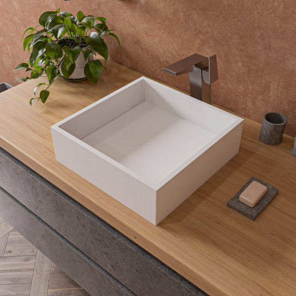 ALFI brand ABCO1019 5 Piece Solid Concrete Gray Matte Bathroom Accessory Set