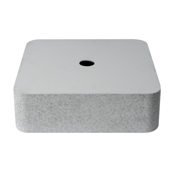 ALFI brand ABCO16S 16" Square Solid Concrete Gray Matte Bathroom Sink