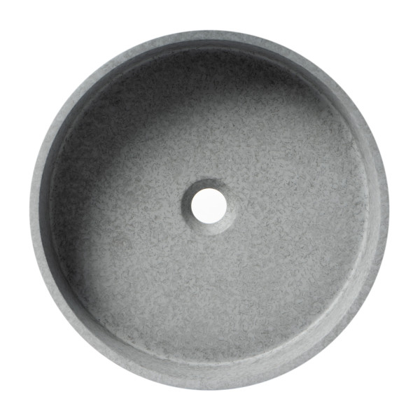 ALFI brand ABCO17R 17" Round Solid Concrete Gray Matte Above Mount Bathroom Sink