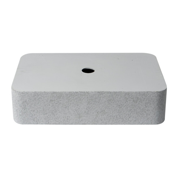 ALFI brand ABCO20R 20" Rectangular Solid Concrete Gray Matte Above Mount Sink