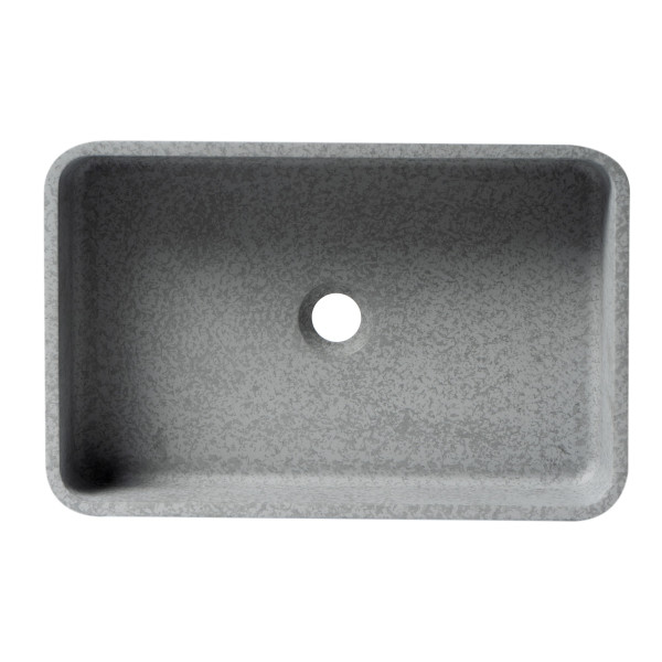ALFI brand ABCO20R 20" Rectangular Solid Concrete Gray Matte Above Mount Sink