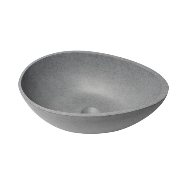 ALFI brand ABCO21O 21" Solid Concrete Tear Drop Above Mount Vessel Sink