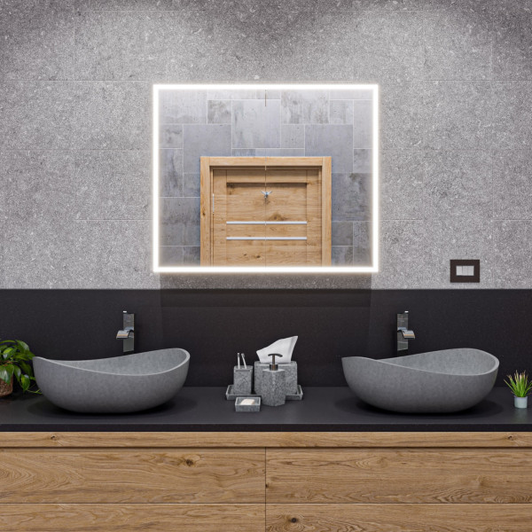 ALFI brand ABCO23O 23" Solid Concrete Wavy Oval Above Mount Vessel Sink
