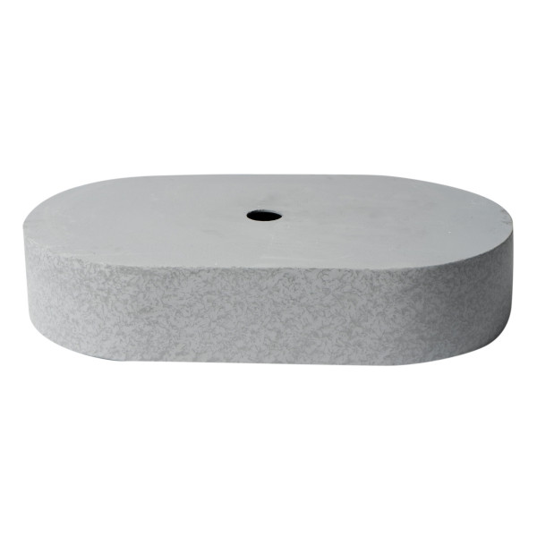ALFI brand ABCO24O 24" Oval Solid Concrete Gray Matte Above Mount Bathroom Sink