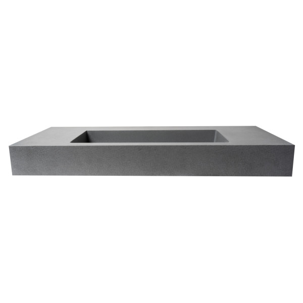 ALFI brand ABCO48R 48" Solid Concrete Rectangular Countertop Sink