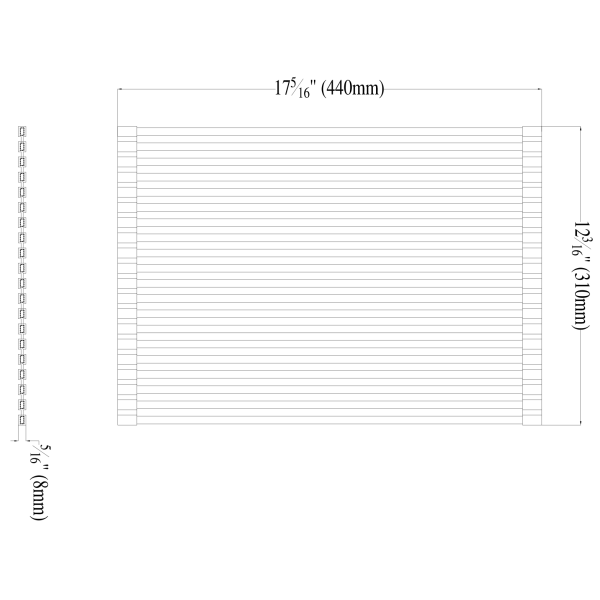 ALFI brand ABDM1813 18" x 13" Modern Stainless Steel Drain Mat for Kitchen