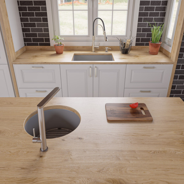 ALFI brand ABF2718UD 27" x 18" Fireclay Undermount / Drop Firelcay Kitchen Sink