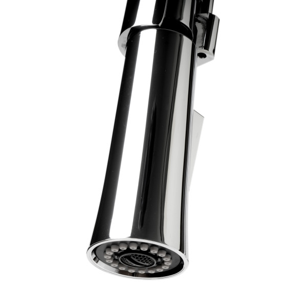 ALFI brand ABKF3023 Square Kitchen Faucet with Black Rubber Stem