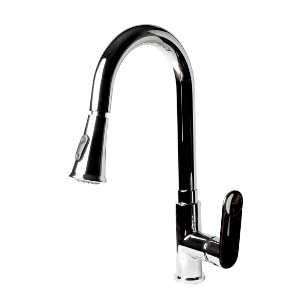 ALFI brand ABKF3480 Gooseneck Pull Down Kitchen Faucet