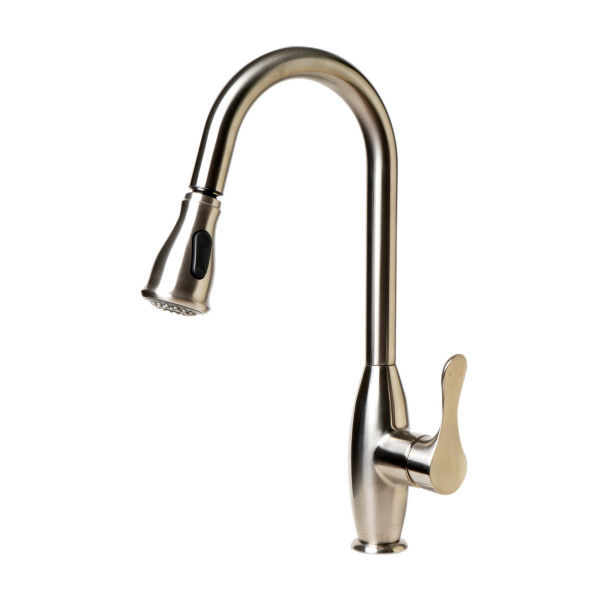 ALFI brand ABKF3783 Traditional Gooseneck Pull Down Kitchen Faucet