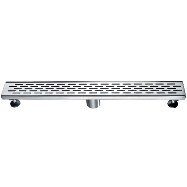 ALFI brand ABLD24C 24" Stainless Steel Linear Shower Drain with Groove Holes