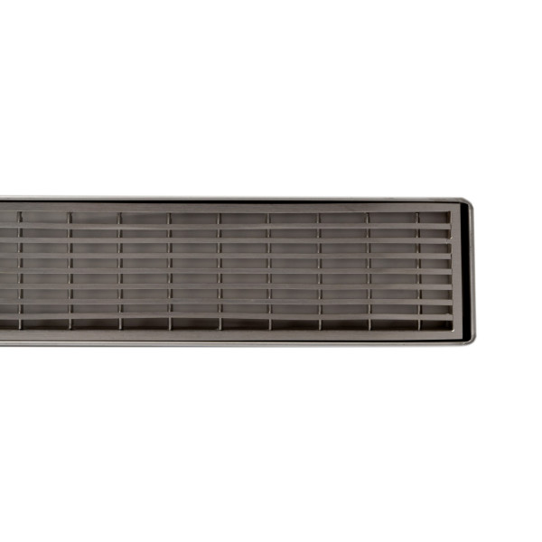 ALFI brand ABLD47D 47" Stainless Steel Linear Shower Drain with Groove Lines