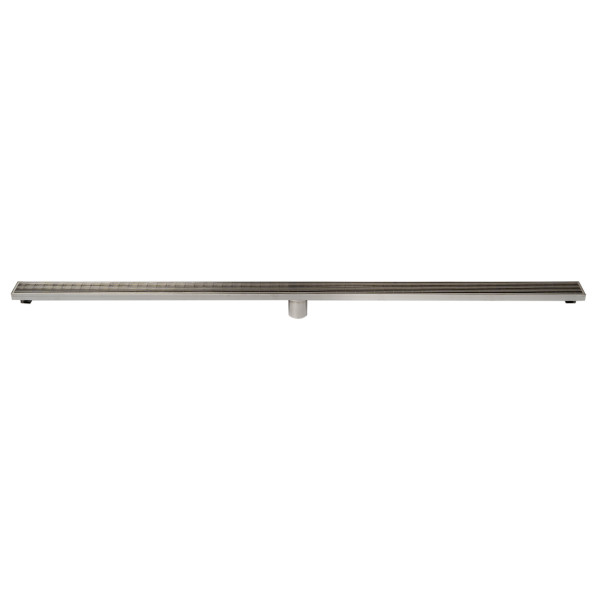 ALFI brand ABLD59D 59" Stainless Steel Linear Shower Drain with Groove Lines