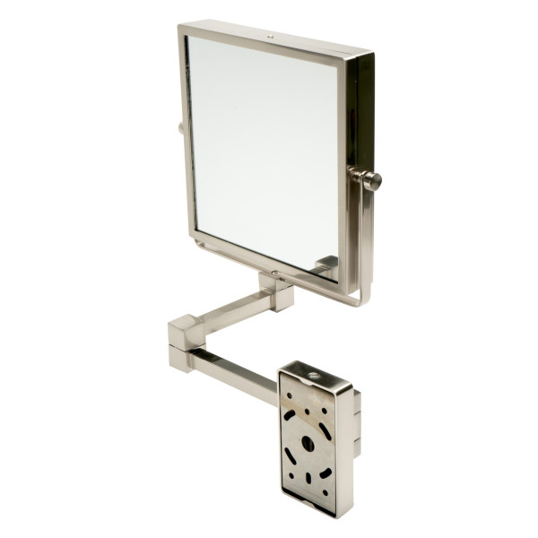 ALFI brand ABM8WS 5x Magnifying Wall Mount Square 8" Cosmetic Mirror