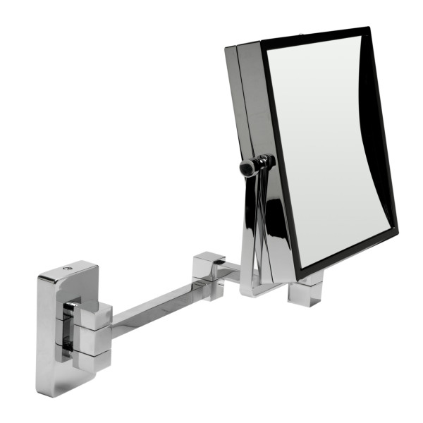 ALFI brand ABM8WS 5x Magnifying Wall Mount Square 8" Cosmetic Mirror