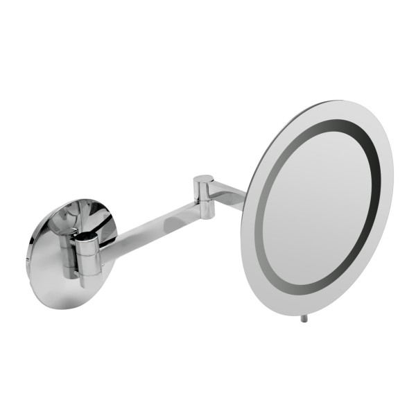 ALFI brand ABM9WLED Wall Mount Round 9" 5x Magnifying Mirror with Light