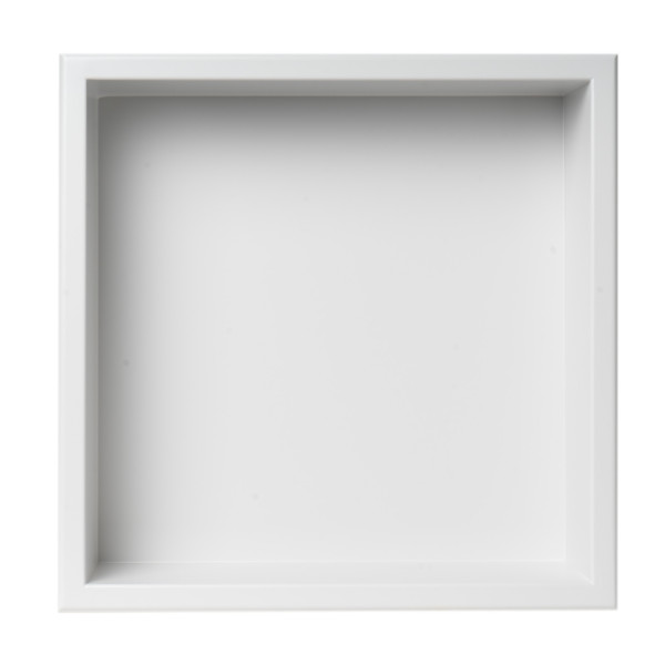 ALFI brand ABNC1616 16" x 16" Black or White Matte Stainless Single Shower Niche