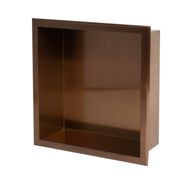 ALFI brand ABNP1212 12" x 12" Stainless Steel Square Single Shelf Shower Niche