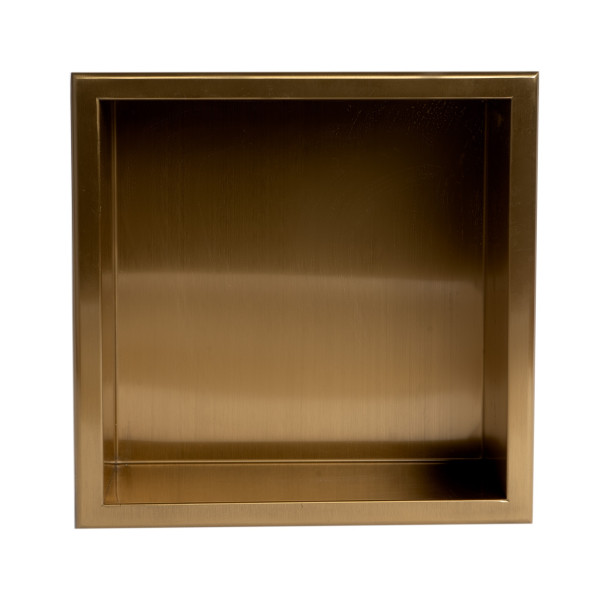 ALFI brand ABNP1212 12" x 12" Stainless Steel Square Single Shelf Shower Niche