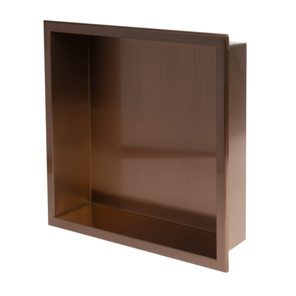ALFI brand ABNP1616 16" x 16" Steel Square Single Shelf Shower Niche