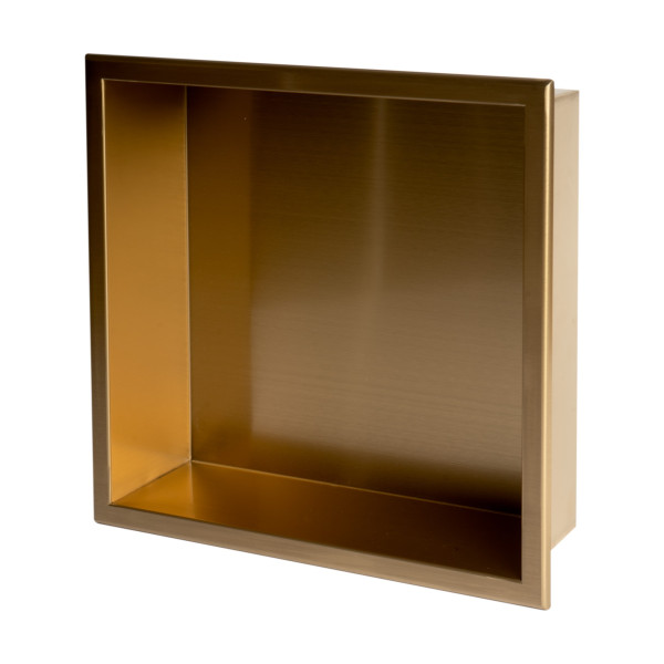 ALFI brand ABNP1616 16" x 16" Steel Square Single Shelf Shower Niche