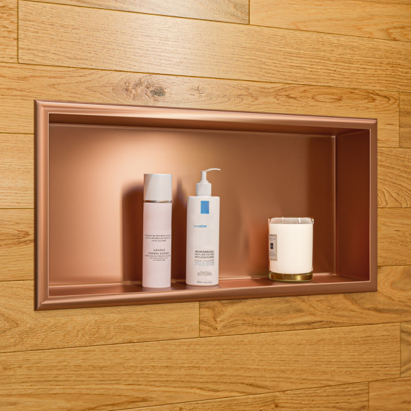 ALFI brand ABNP2412 24" x 12" Stainless  Horizontal Single Shelf Shower Niche