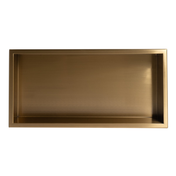 ALFI brand ABNP2412 24" x 12" Stainless  Horizontal Single Shelf Shower Niche
