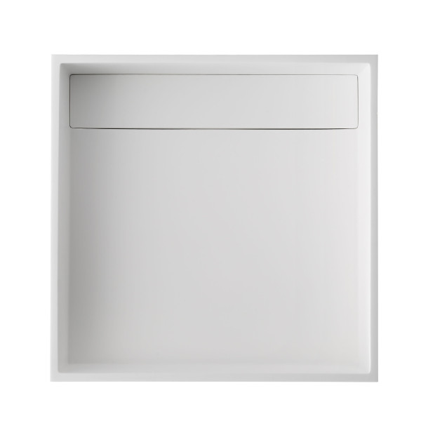 ALFI brand ABRS14S 14" Square White Matte Solid Surface Resin Sink