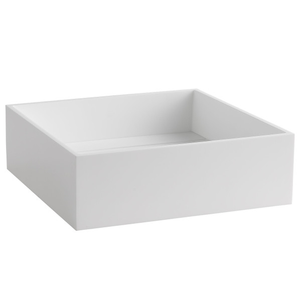 ALFI brand ABRS14S 14" Square White Matte Solid Surface Resin Sink