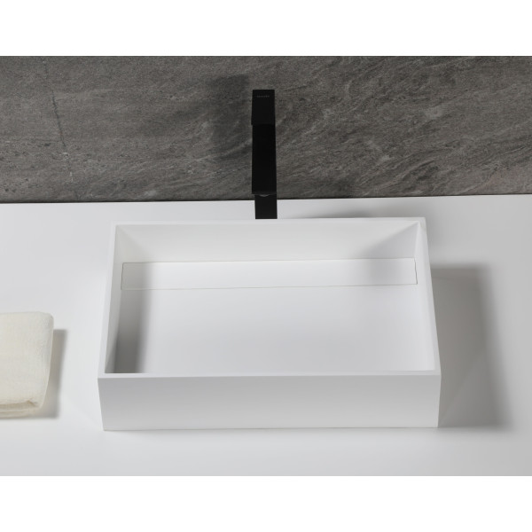 ALFI brand ABRS2014 20" x 14" White Matte Solid Surface Resin Sink
