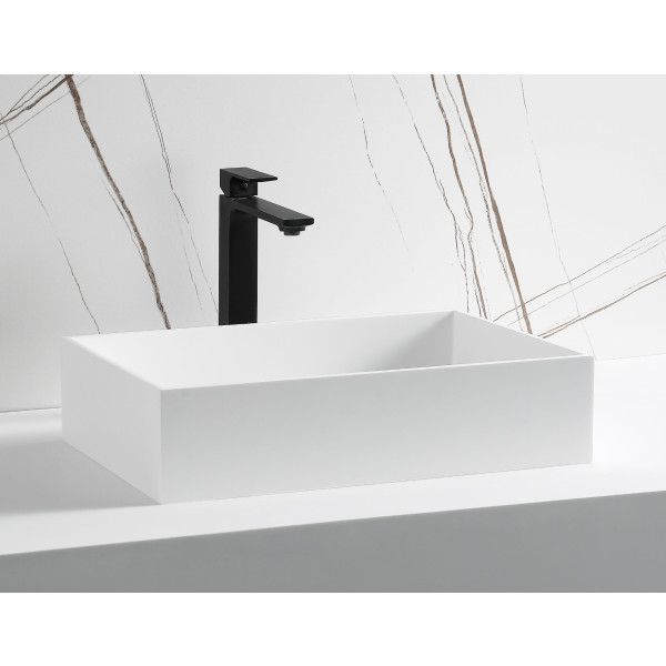 ALFI brand ABRS2014 20" x 14" White Matte Solid Surface Resin Sink